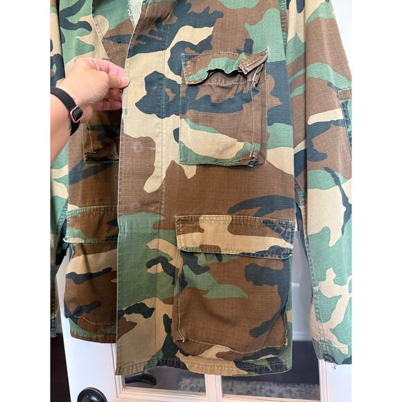 US Army Combat Woodland Camouflage Field Jacket Coat vintage medium regular - Picture 5 of 6